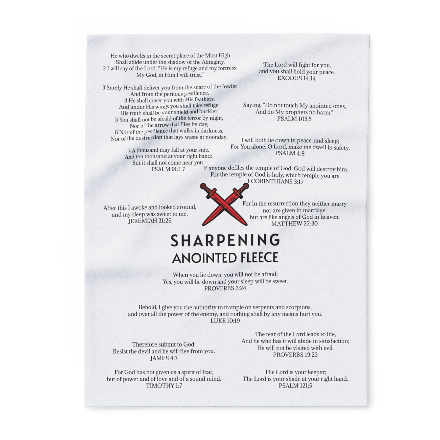 Sharpening Anointed Fleece Blanket - Made For The Secret Place